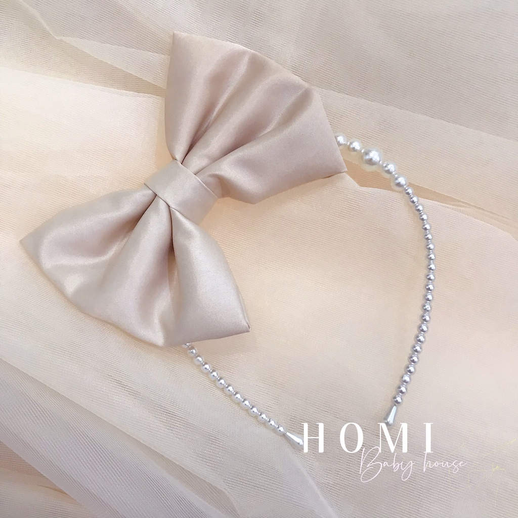 Cài nơ tóc HOMI BABY HOUSE nhiều màu thời trang cho bé gái