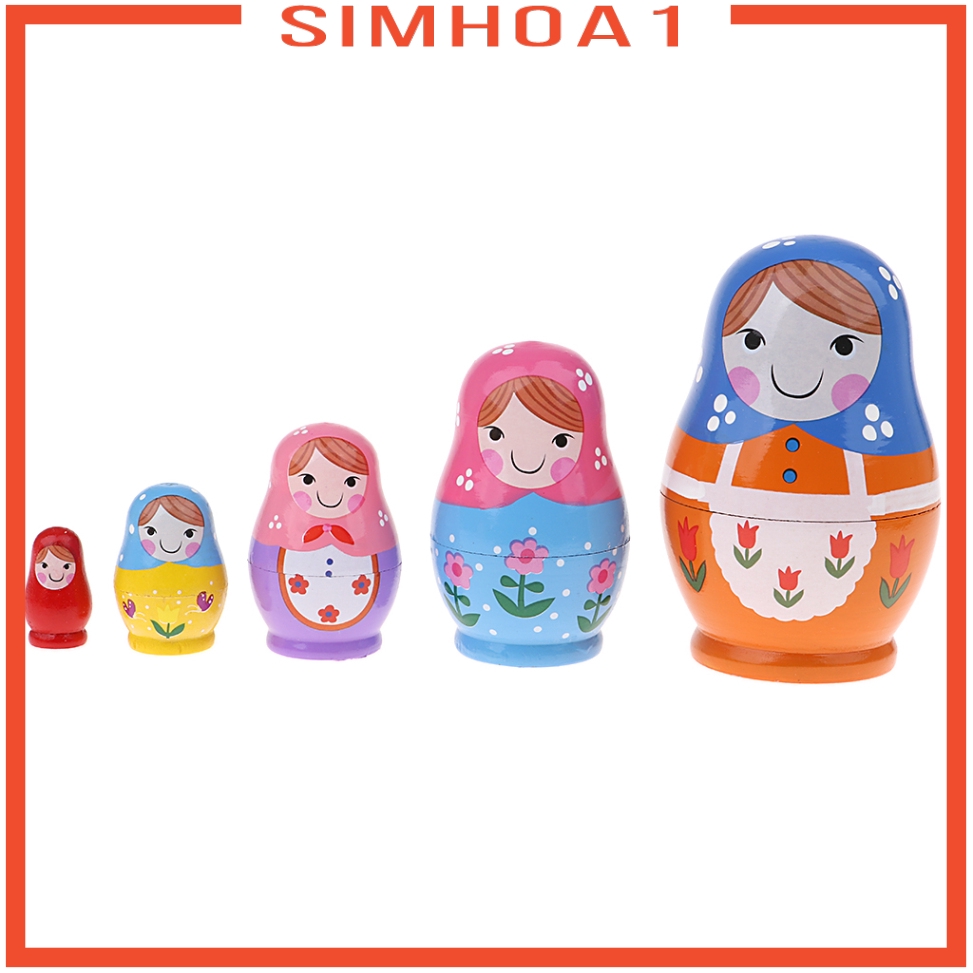 Bộ 5 Búp Bê Nga Babushka Matryoshka