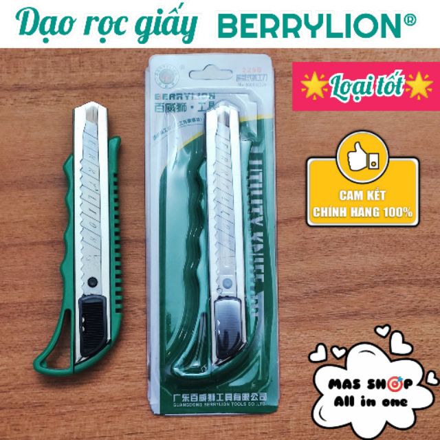 Dao rọc giấy BERRYLION lưỡi 18mm (Giao màu ngẫu nhiên)