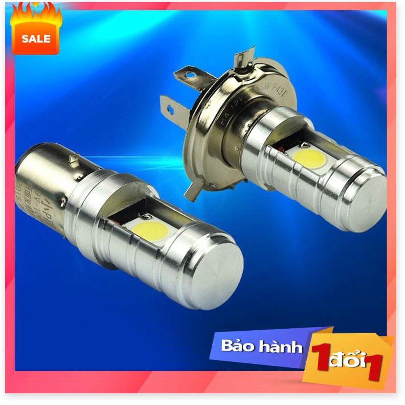 [Top sale] - Đèn pha xe máy led 3 chân H4/E01C siêu sáng