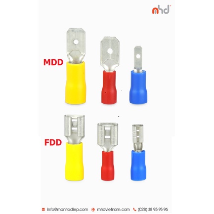 Đầu Cosse Ghim Capa Đực và Cái đã chụp nhựa MHD MDD/FDD  /Giá bao