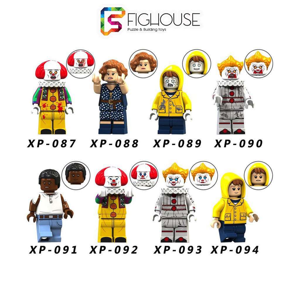 Xếp Hình Minifigures Các Nhân Vật Phim IT Chú Hề Ma Quái - Đồ Chơi Lắp Ráp non-lego KT1012 [A22]