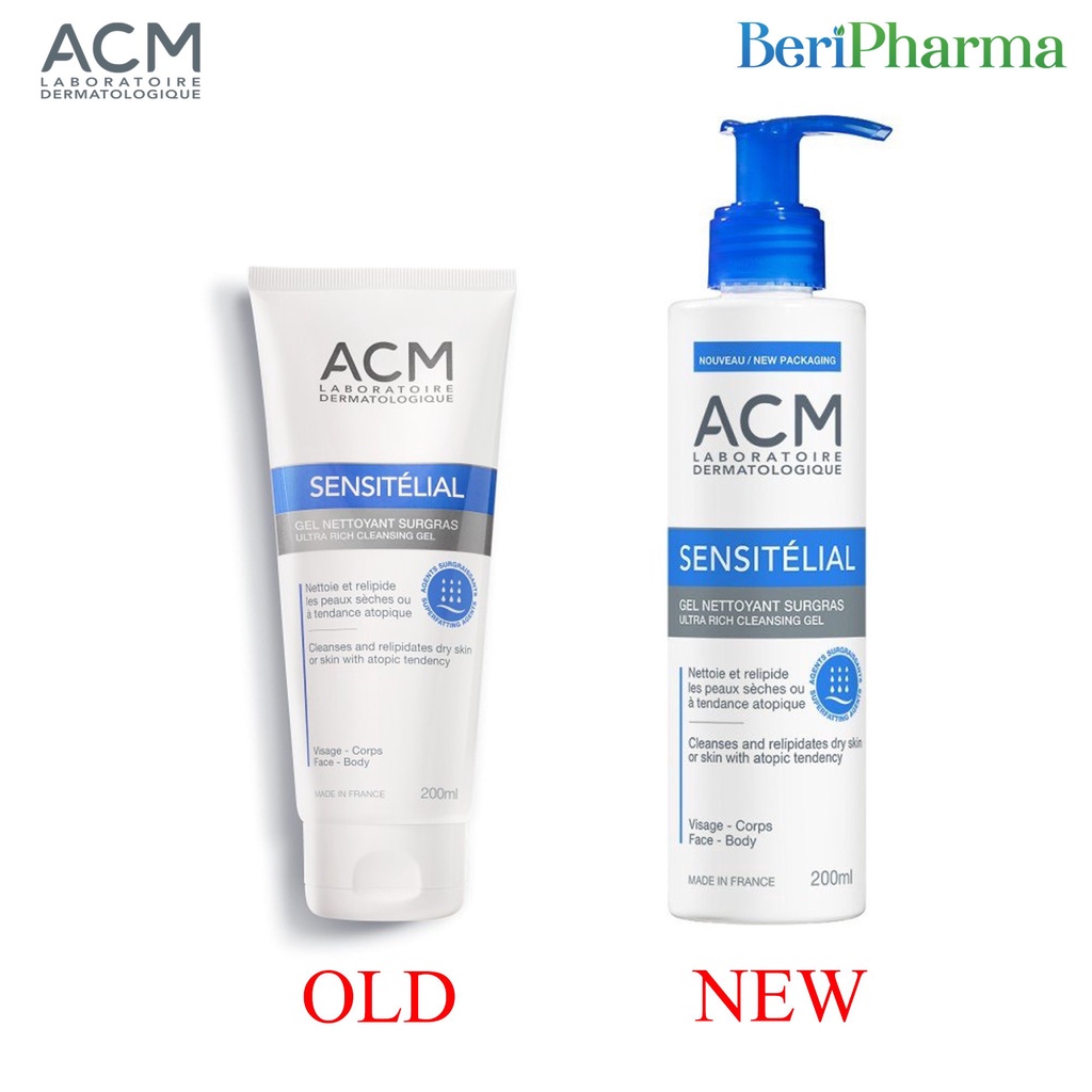 ✅ ACM Gel rửa mặt làm sạch cho da nhạy cảm Sensitelial Cleansing Gel 200ml