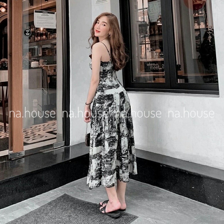 ĐẦM LOANG HAI DÂY ĐI CHƠI ĐI TIỆC NAHOUSE VÁY XÒE MANGO DÁNG DÀI ĐI BIỂN DU LỊCH THIẾT KẾ XINH XẮN VÀ SANG TRỌNG