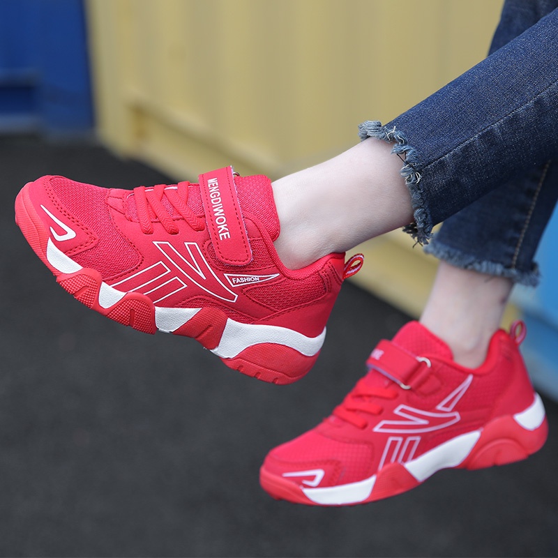 Giày Thể Thao Phối Lưới Da 2 Kiểu Siêu Nhẹ Thời Trang Cho Bé Size 28-37