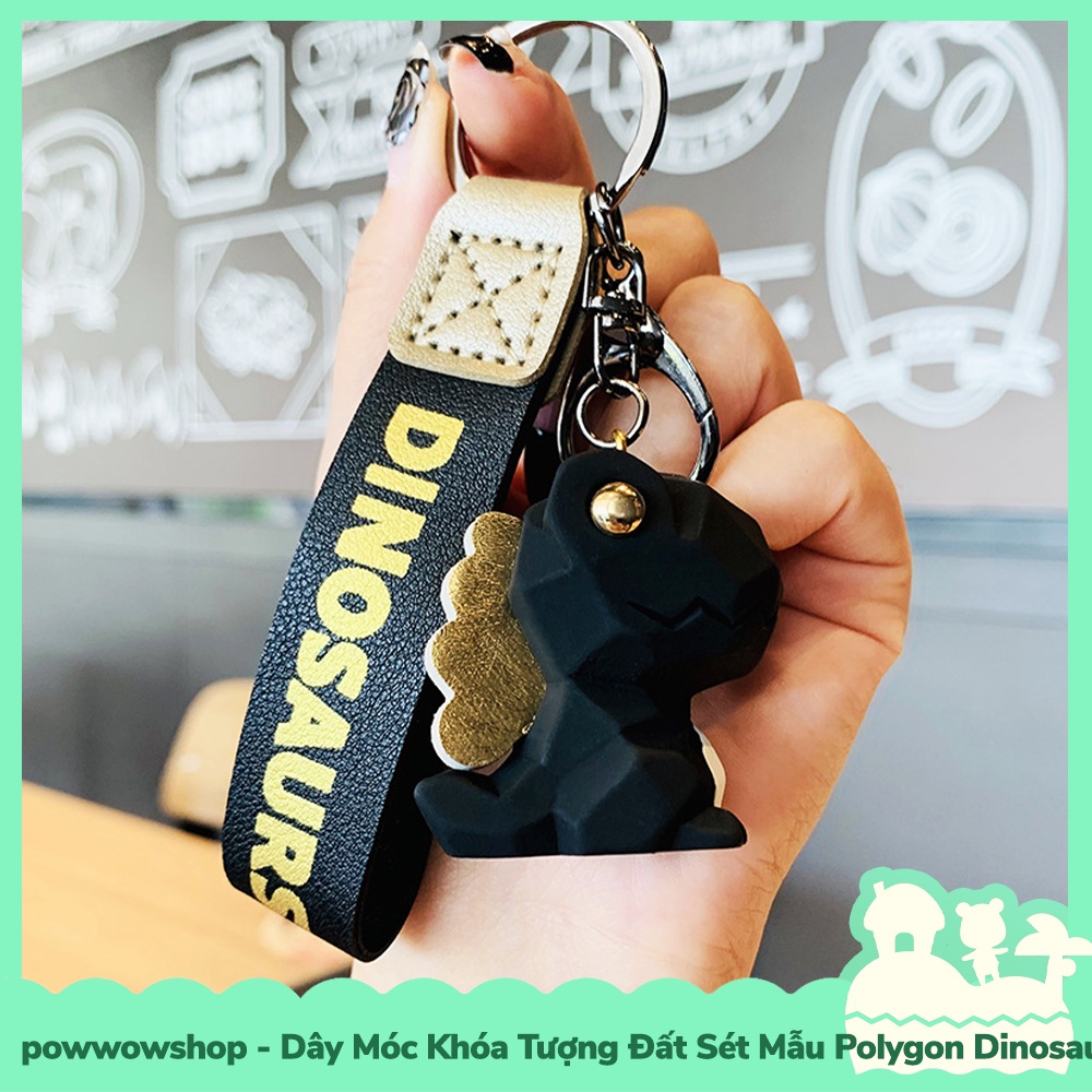 [Sẵn VN - Hỏa Tốc] Dây Móc Khóa Tượng Đất Sét Mẫu Khủng Long Dinosaur Simple