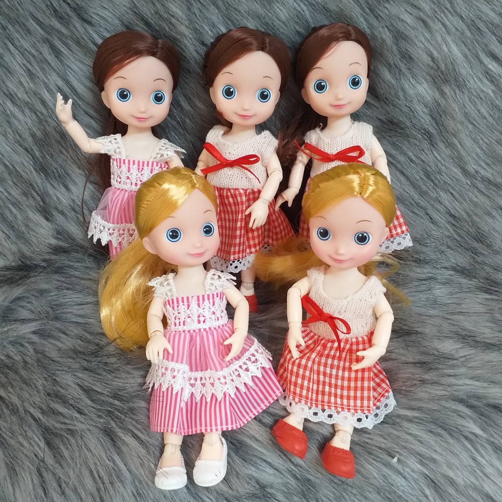 Búp Bê Bjd Trang Điểm Đầy Đủ 12 khớp 15cm -BJD 1/8 Mắt 3D Mini Dolls