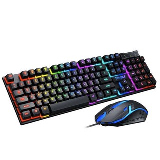 Combo chuột bàn phím t-wolf tf200 usb led 7 màu