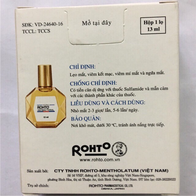 Nhỏ mắt Rohto Antibacterial