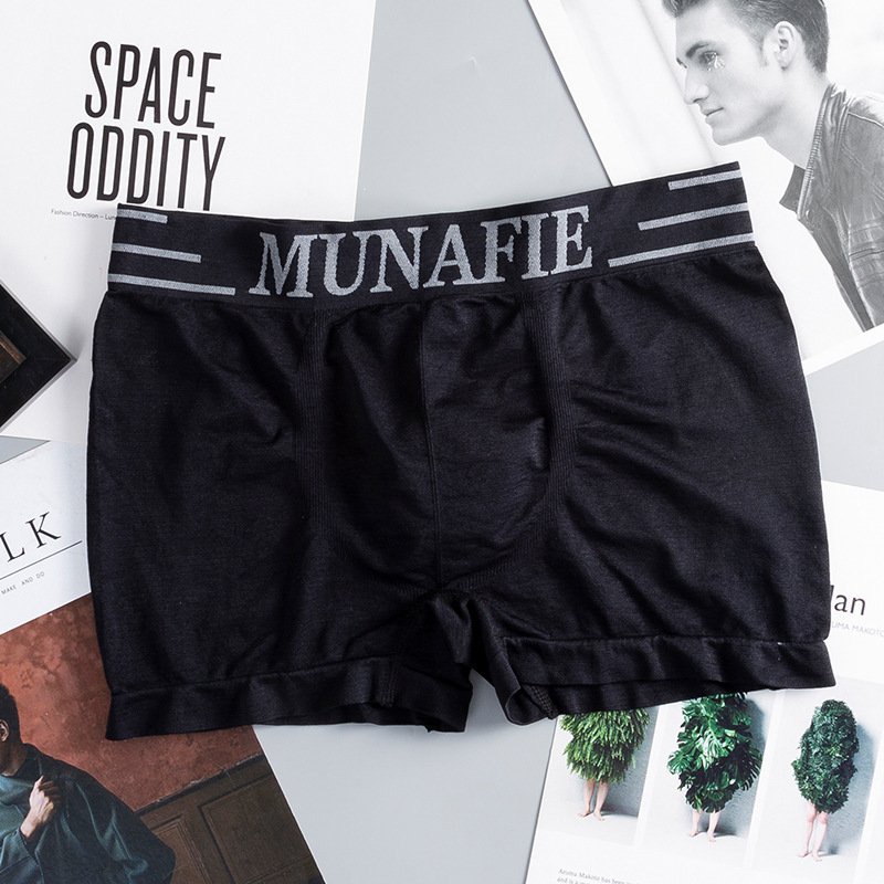Quần lót nam logo munafie giữa quần 01, boxer, quần sịp nam cao cấp chất liệu cotton co giãn 4 chiều siêu mát, thoải mái