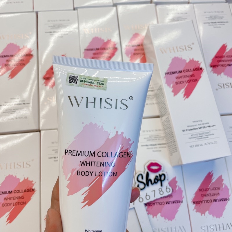 Dưỡng Thể Trắng Da WHISIS PERMIUM COLLAGEN WHITENING BODY LOTION 200ml