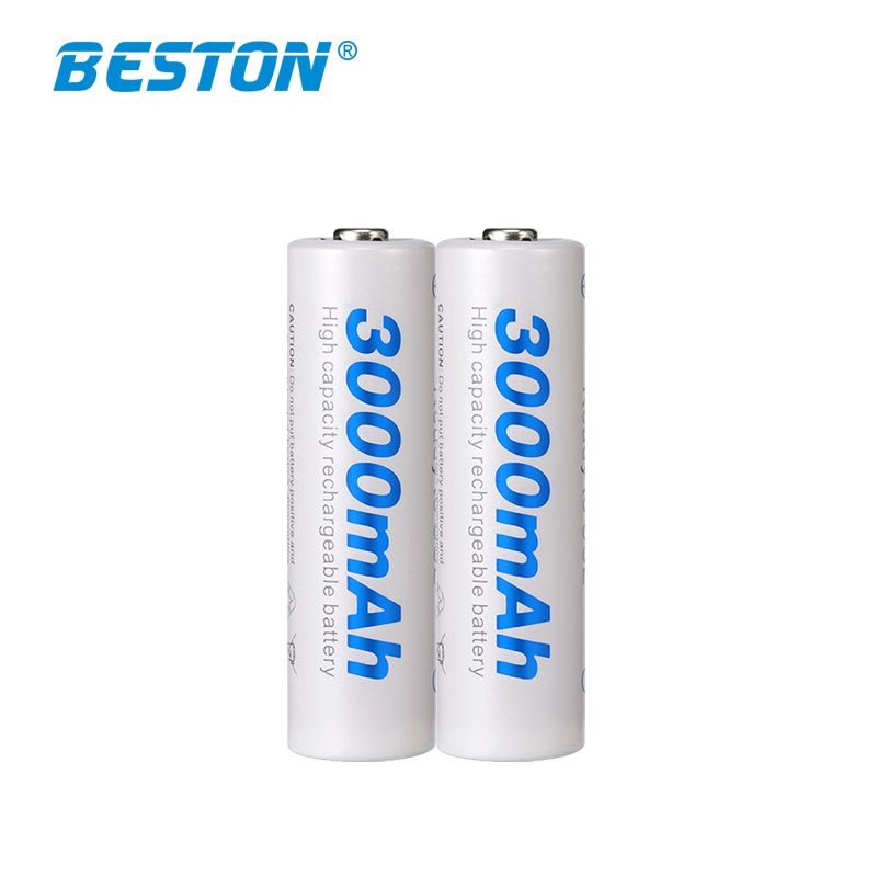 Pin sạc AA 3000 maH chính hãng Beston / Bộ sạc tự ngắt khi đầy - BT-NI 3000