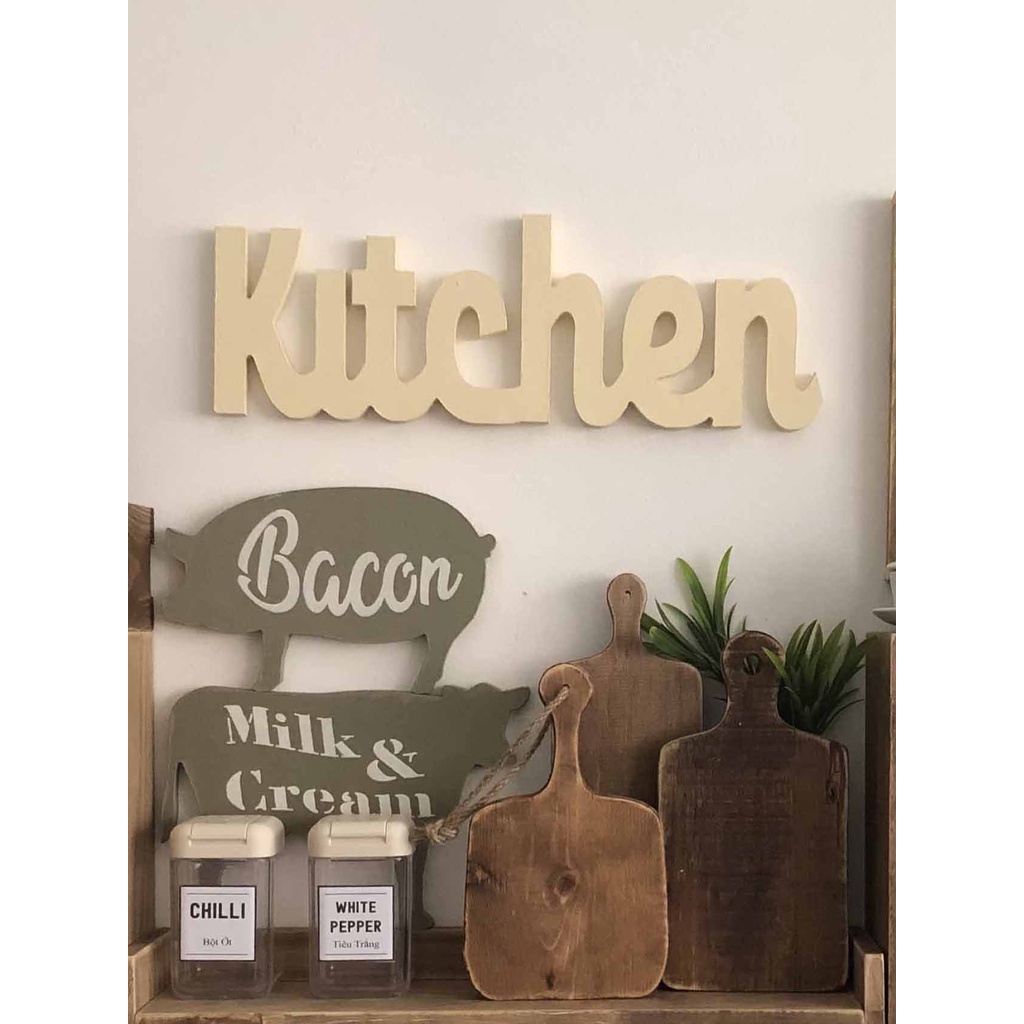 Chữ Kitchen Trang Trí Bếp