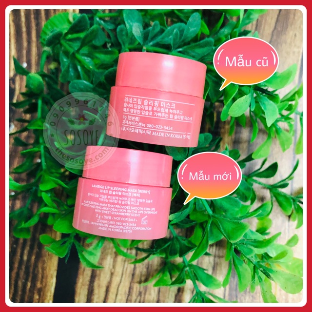 Mặt Nạ Ngủ Dưỡng Môi Mềm Mịn Laneige Lip Sleeping Mask Berry Mini 3g (Mẫu 2020) | BigBuy360 - bigbuy360.vn