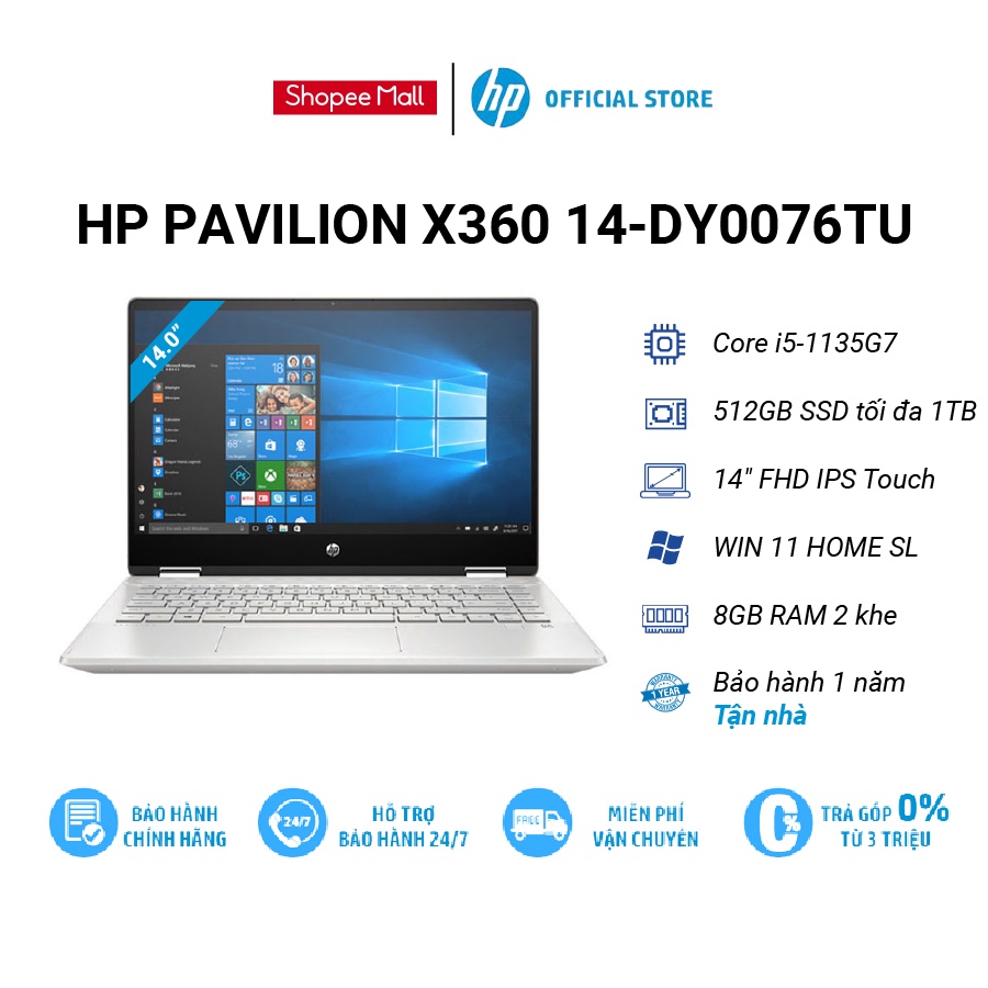 Laptop HP Pavilion x360 46L94PA | i5-1135G7 | 8GB | 512GB SSD | 14FHD Touch |Win11