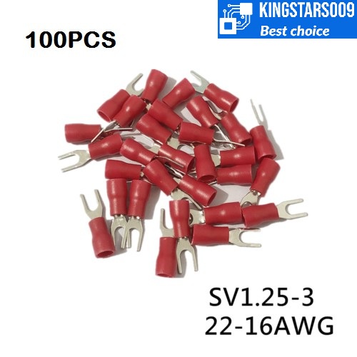 đầu cos Y, cos chẻ SV1.25-3 bọc nhựa