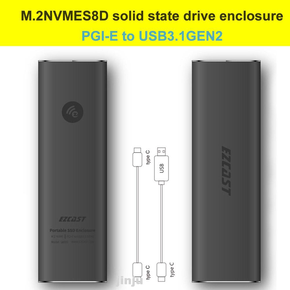 M.2 NVME PCIe To USB3.1 Portable Data Transmission High Performance Type C Home Office GEN2 Mobile HDD Enclosure | BigBuy360 - bigbuy360.vn