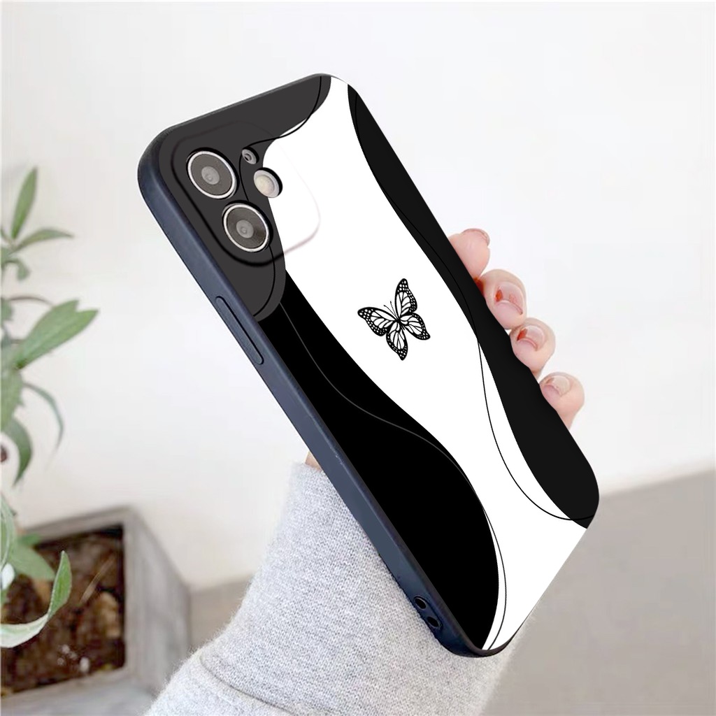 Ốp iphone - Ốp lưng iphone cạnh vuông Butterfly nghệ thuật dành cho ip 6 đến 14promax - ng127