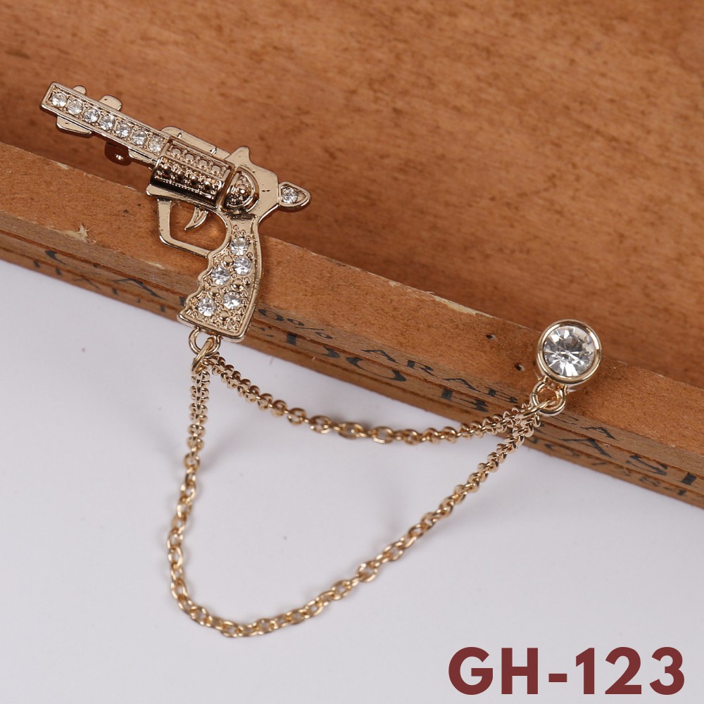 Ghim cài áo Nam hình cây súng Lapel Pin thời trang GH-123 {Phụ Kiện Áo Vest - AdamZone}