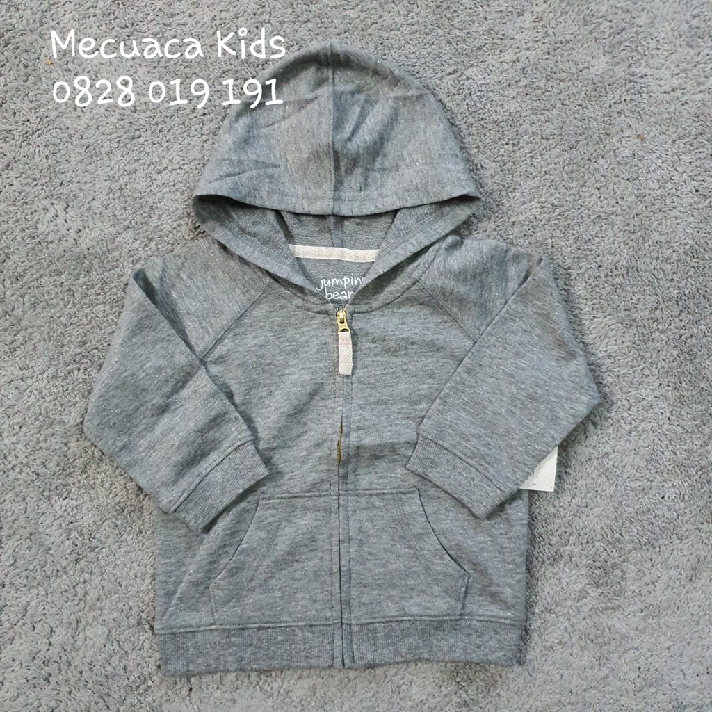 [12m-5y] Áo khoác hoddie có mũ dài tay thu đông da cá mềm, mỏng Jumpingbeans xuất dư xịn cho bé gái