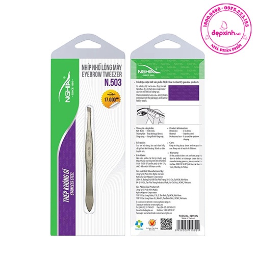 Nhíp nhổ lông mày Kềm Nghĩa N503
