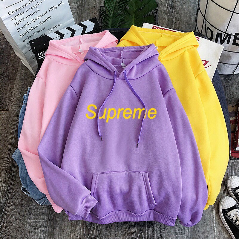 ÁO HOODIE ĐỘI NÓN CÓ TÚI IN CHỮ SUPREME CỰC HOT