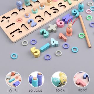 Bộ đồ chơi trí tuệ cho bé học chữ số tập đếm kèm bộ câu cá Đồ chơi giáo dục sớm cho trẻ từ 1 - 6 tuổi