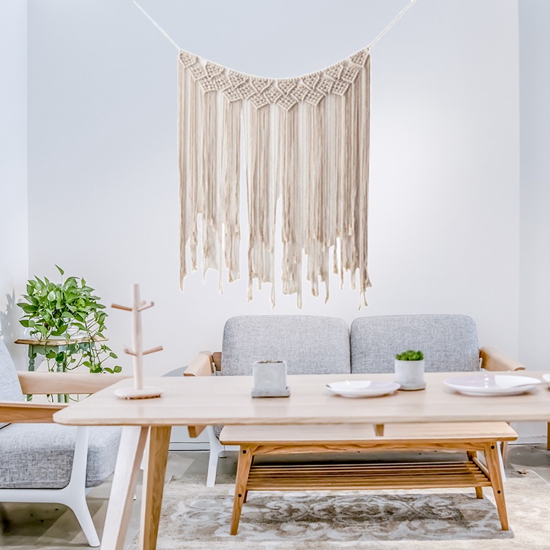 Rèm Macrame Cỡ Lớn Treo Tường Trang Trí Phong Cách Boho