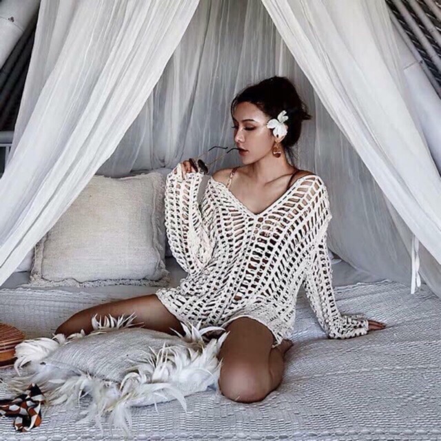 Áo lưới đi biển siêu hot hàng Quảng Châu