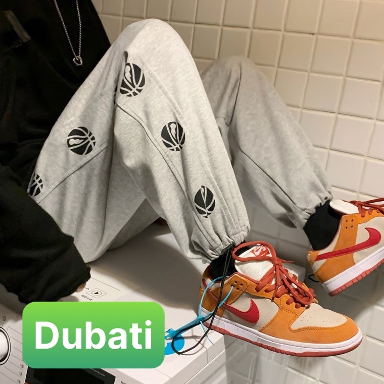 QUẦN JOGGER THỂ THAO NAM NỮ ỐNG BO HỌA TIẾT QUẢ CẦU PHONG CÁCH CAO CẤP 2022- DUBATI FASHION