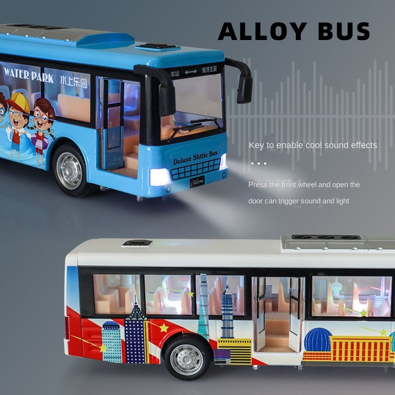 Đặc Biệt⚡Mô Hình Xe Buýt Hai Tầng Bằng Hợp Kim Độc Đáo