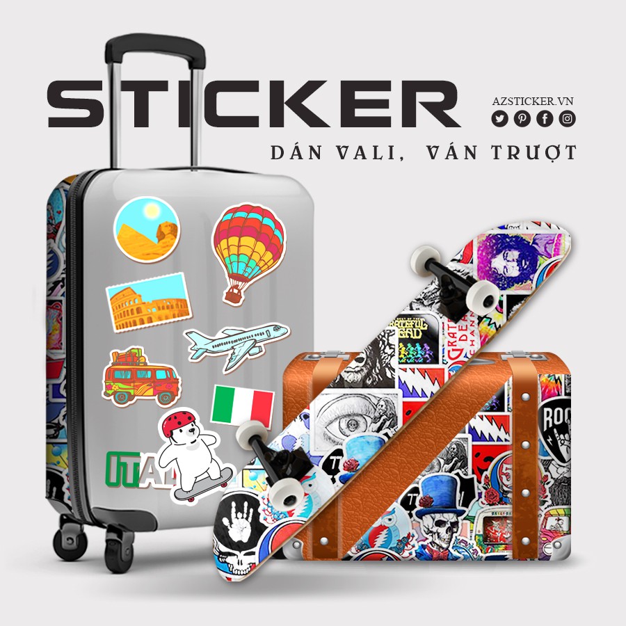 Sticker Dán Laptop, Dán Điện Thoại, Dán Nón Bảo Hiểm, Tem Dán Xe Chống Thấm Nước, Chống Bay Màu  | Chủ Đề Grateful Dead