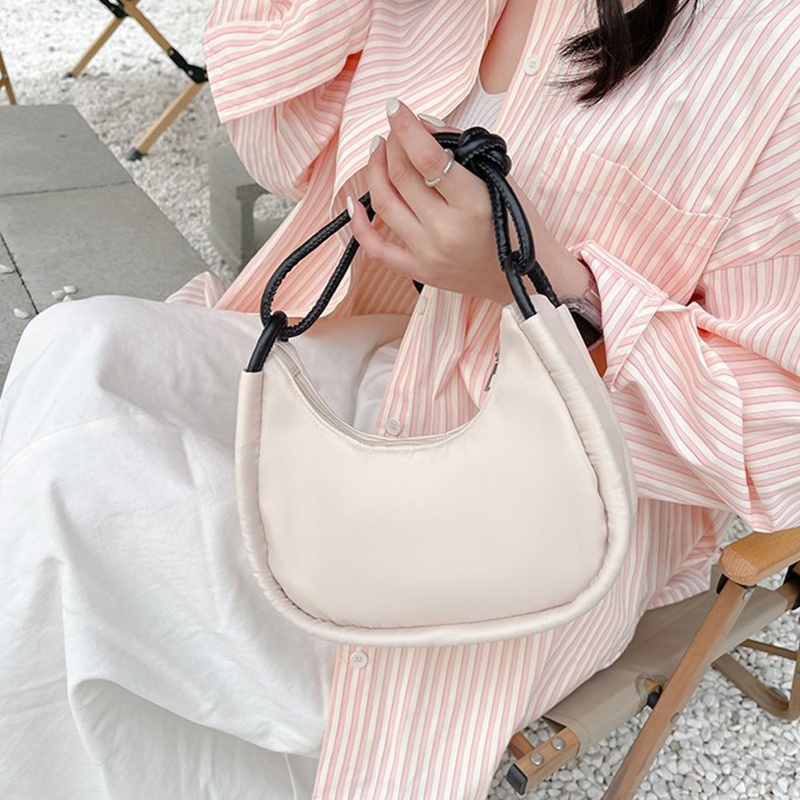 Seng Túi Xách Đeo Dưới Cánh Tay Cỡ Nhỏ Bằng Nylon Có Tay Cầm Cho Nữ