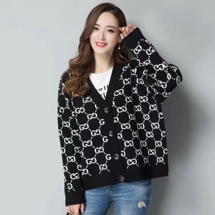 Korean fashion women's knitted jacket cardigan sweater