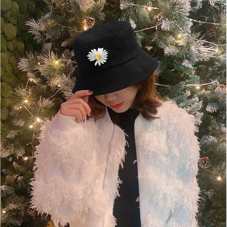 Mũ Bucket Thêu Hoa Cúc GD 2 Mặt 3001