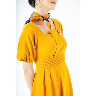 Váy cổ vuông nơ lệch CCHAT