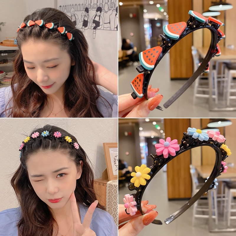 Cài tóc đính hoa nhiều màu sắc tùy chọn phong cách Hàn Quốc dễ thương cho nữ