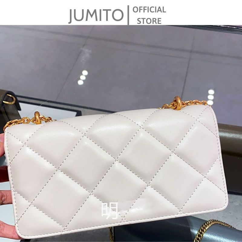 Túi xách nữ đeo chéo đeo vai C.K phồng chữ nhật dây xích size 19 cm JUMITO T1.027.DE