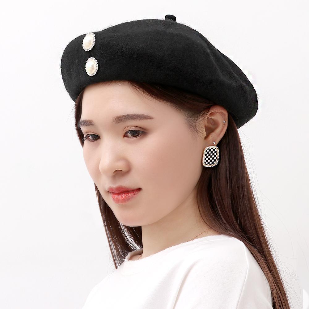 Mũ Beret Len Màu Sắc Nhã Nhặn Dành Cho Nữ