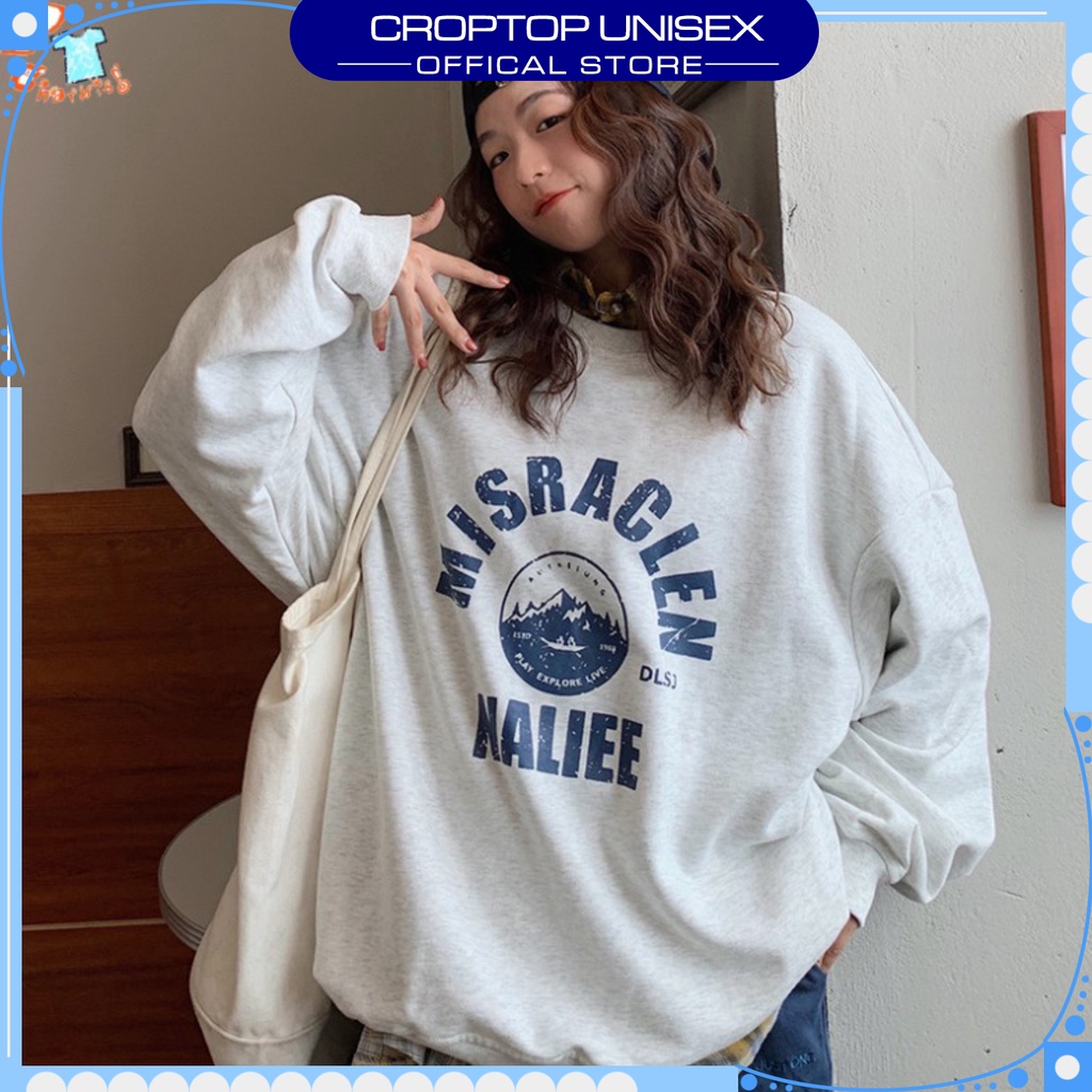 ⚡ Áo Sweater nỉ bông NALIEE  FORM RỘNG Nam Nữ  💯