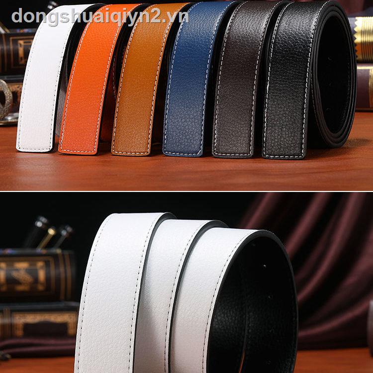 Thắt lưng da bò phối khóa cài hình chữ H thời trang cho nam