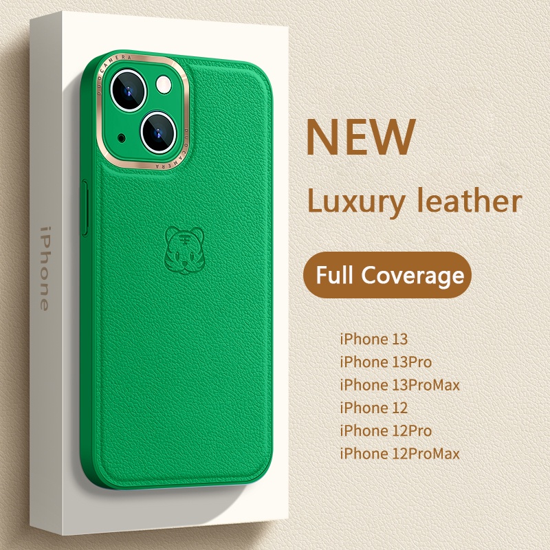 Ốp Điện Thoại Da Cứng In Nổi Họa Tiết Hổ Hoạt Hình Sang Trọng Cho iPhone 11 12 13 Pro Max