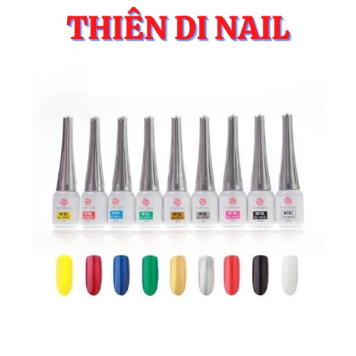 Cọ nét hoa hồng ( bán lẻ chai ), gel cọ vẽ nét hoa hồng Thiên Di Nail