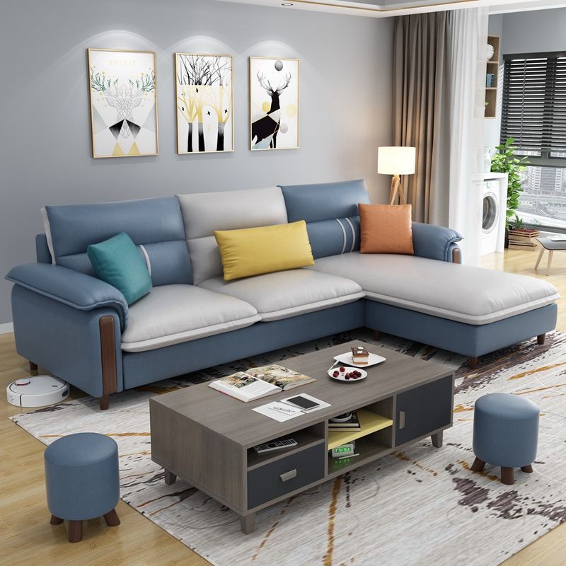 Sofa chung cư nhỏ phòng khách đơn giản phong cách bắc âu hiện đại tối cho thuê giường đôi 3 -mười trang trí hoàn