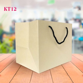 Túi giấy kraft trơn có sẵn kt12 18 x 22 x 16 đựng hộp