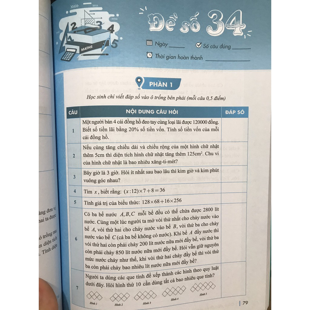 Sách Chinh phục đề thi vào lớp 6 trường THCS chất lượng cao môn Toán