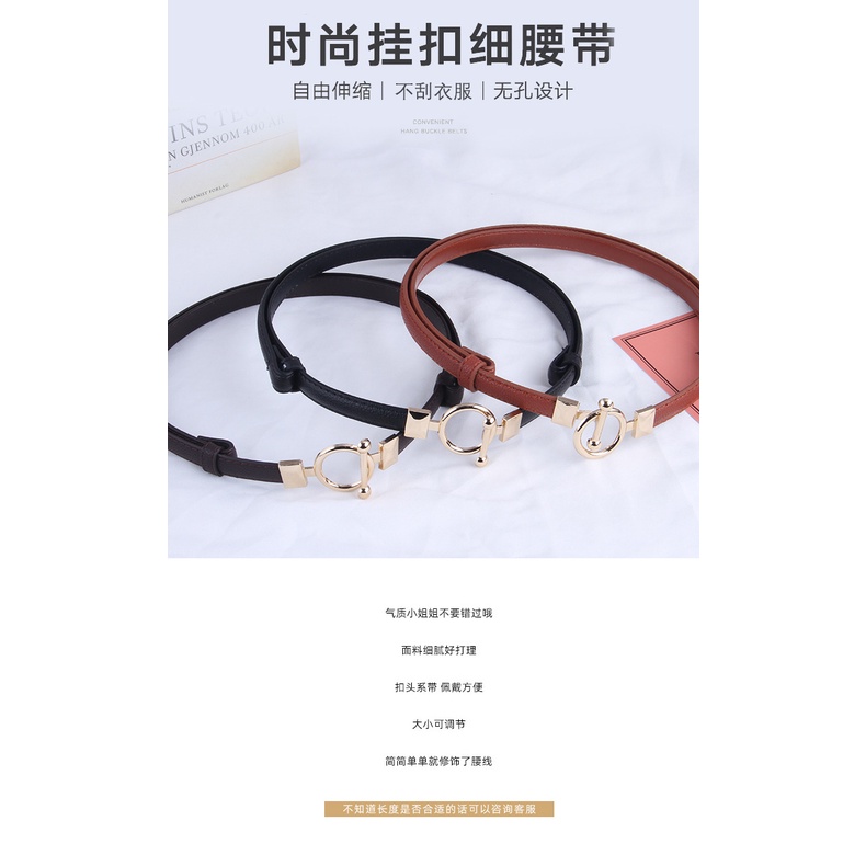 Thắt Lưng Da Khóa Tròn Kim Loại Phong Cách Boho Cổ Điển Thời Trang Cho Nữ