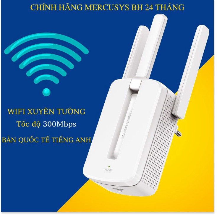 Bộ kích sóng wifi 3 râu Mercusys (wireless 300Mbps) cực mạnh,kích sóng wifi,kich wifi,cục hút wiif,VDS shop | BigBuy360 - bigbuy360.vn