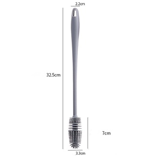Long Handle Silicone Bottle Brush Cup Scrubber Kitchen Glass Cleaner