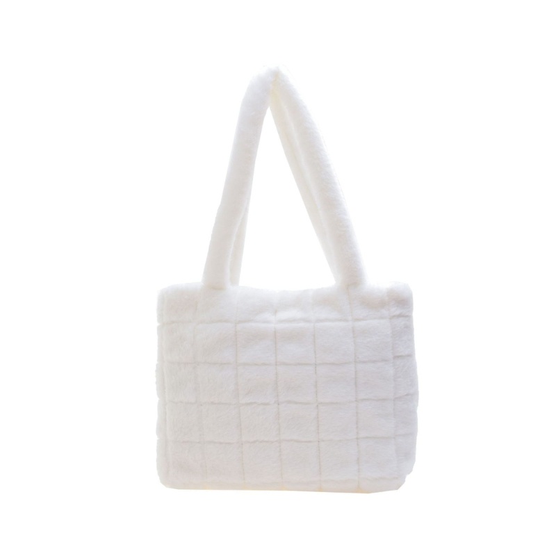 Wmmb Túi Xách Đeo Vai Phủ Lông Mềm Mại Màu Trơn Cỡ Lớn Thời Trang Nữ